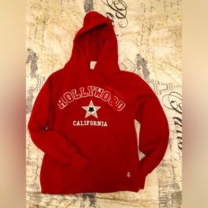 Hollywood red hoodie, so comfy/cozy. Fits nicely